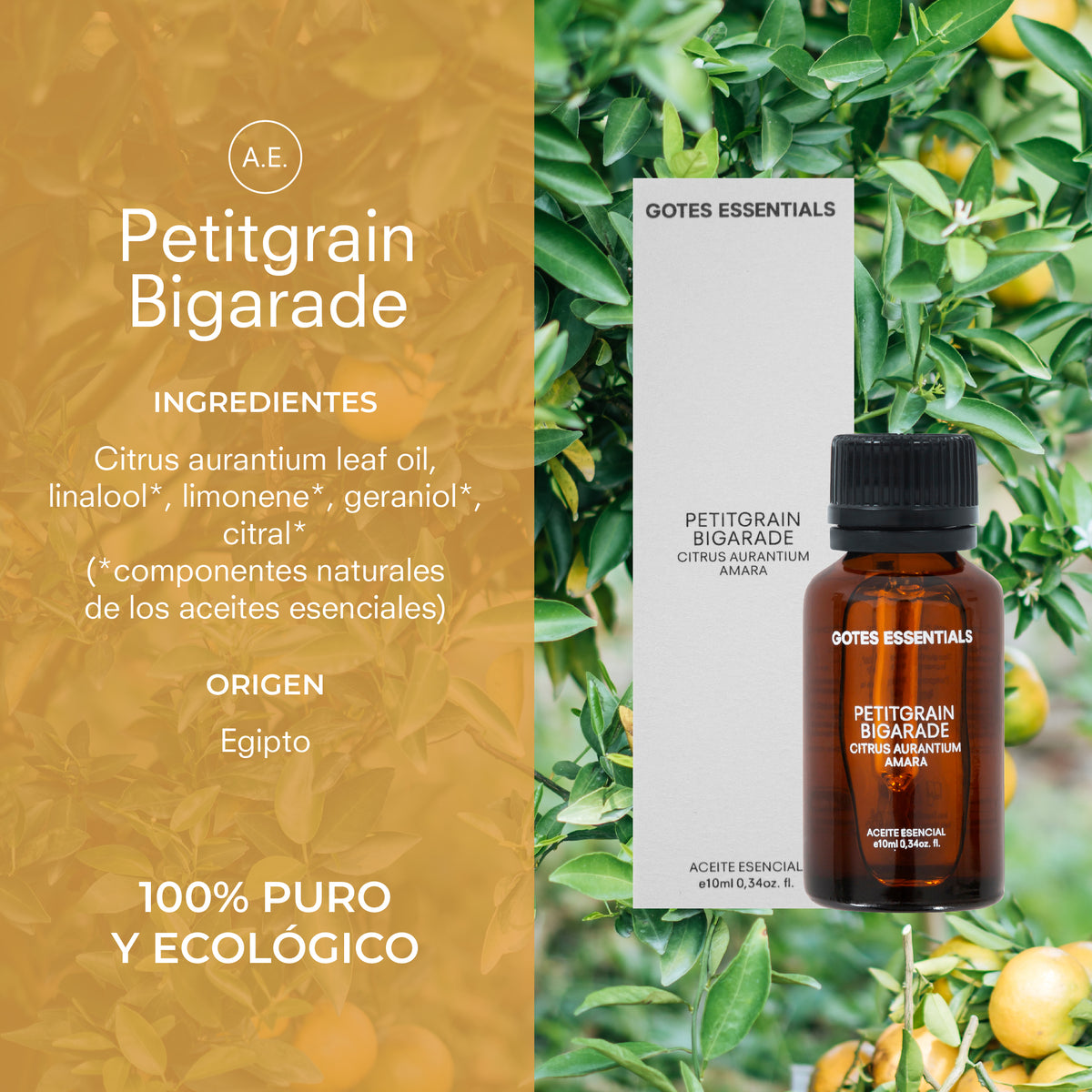 Aceite Esencial de Petitgrain Bigarade